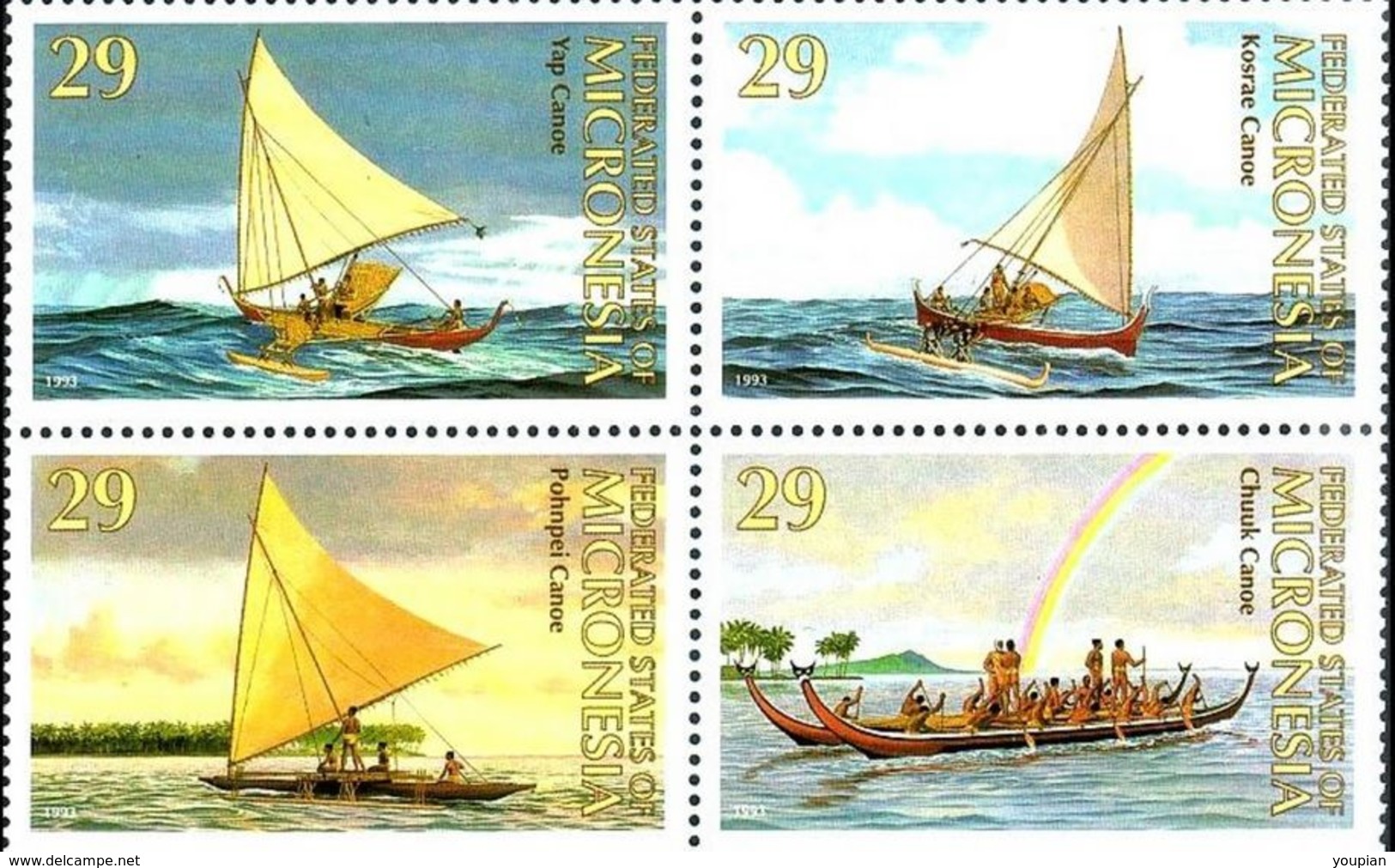 Micronesia 1993, Ships, MNH Stamps - Micronésie