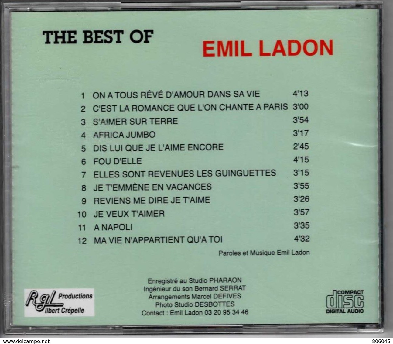 Emil Ladon - The Best Of - Autres - Musique Française