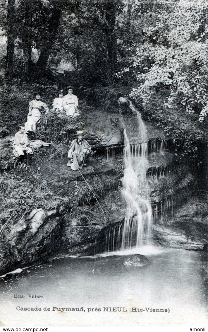 87. HAUTE-VIENNE - NIEUL. Cascade De Puymaud. Pêcheur Limousin Et Sa Famille. Bplan. - Nieul