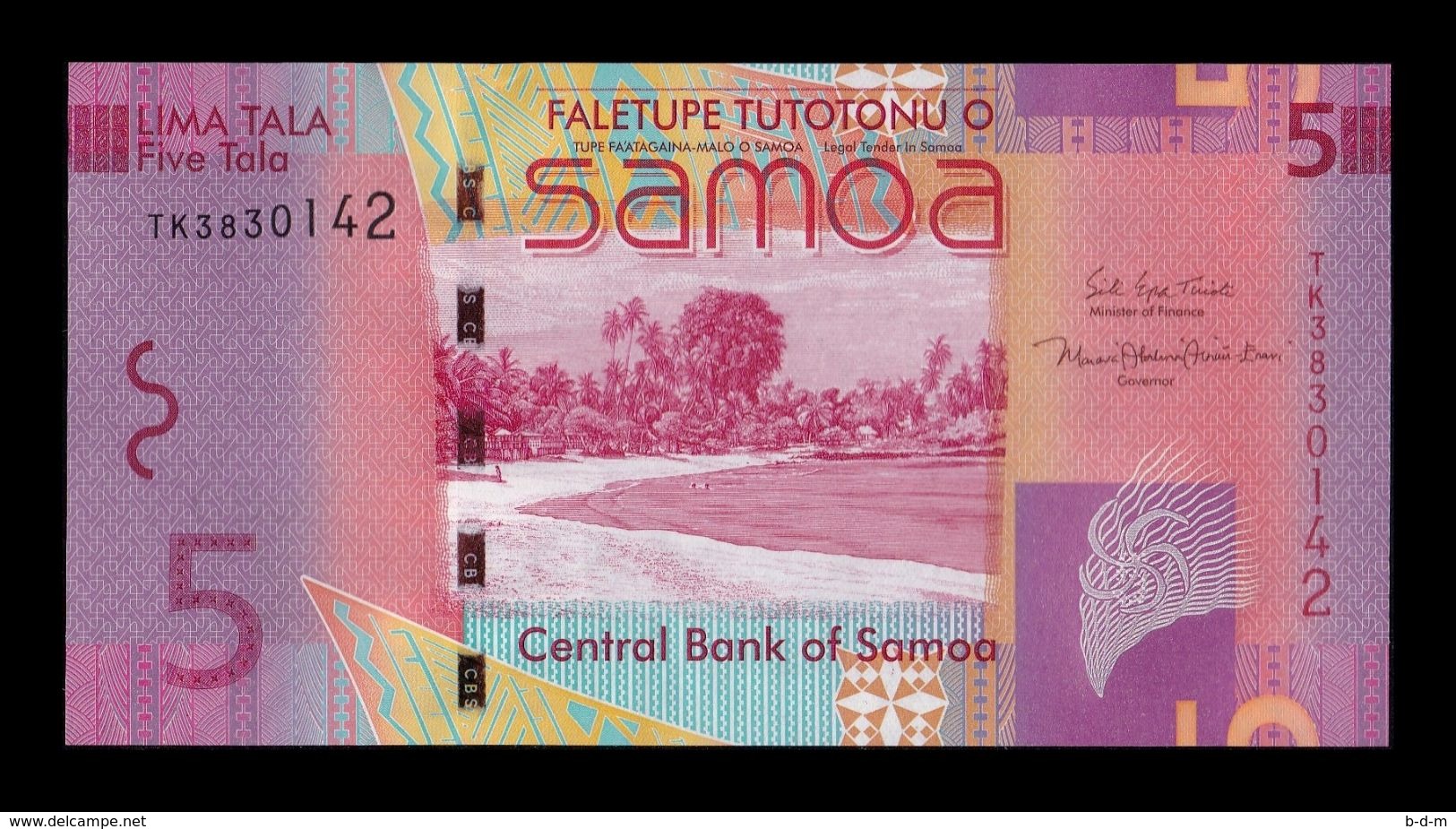 Samoa 5 Tala 2017 Pick 38c SC UNC - Samoa