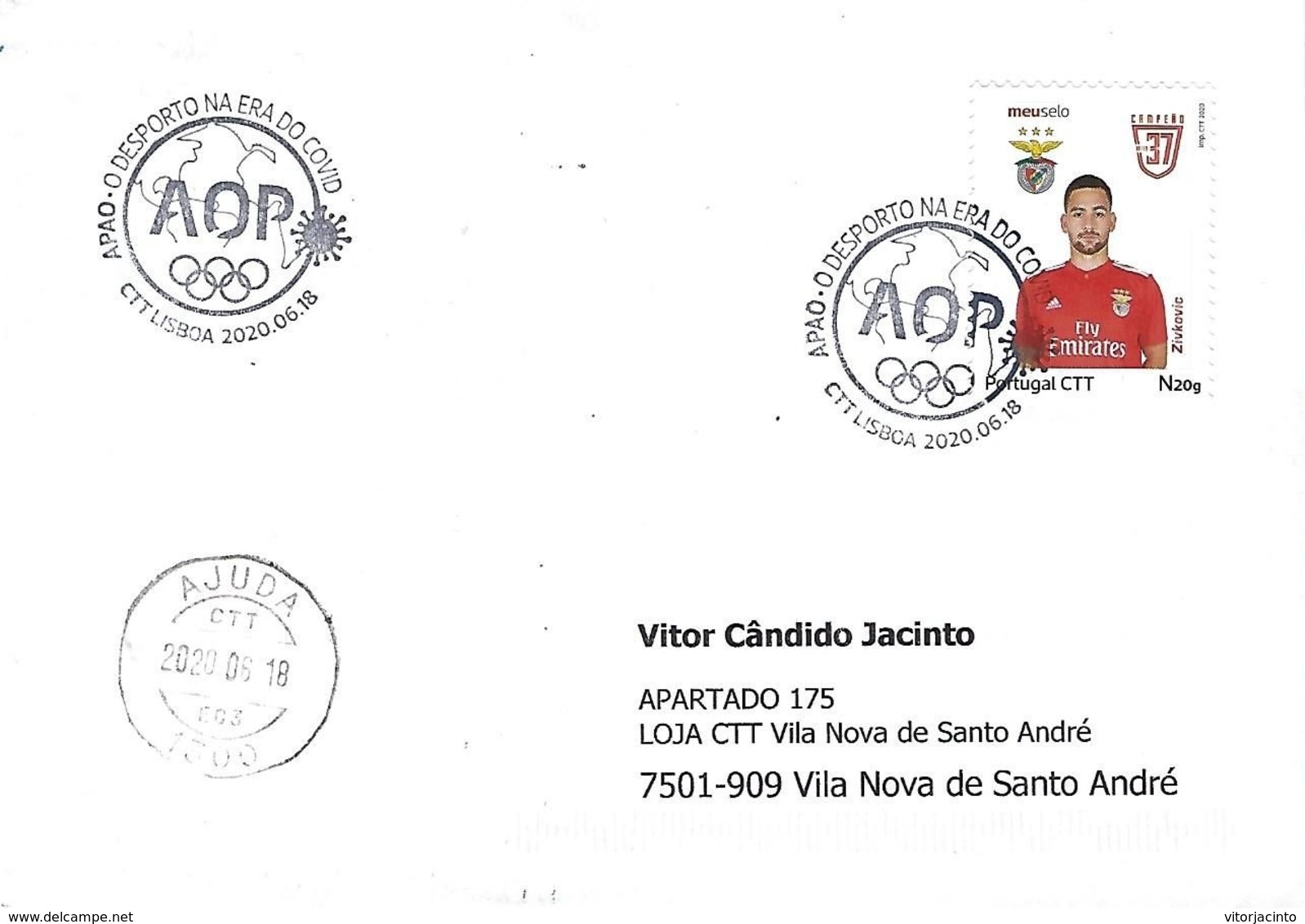 COVID-19 - PORTUGAL - Sport In The COVID Era - Commemorative Postmark (cover Real Circulated) - Malattie