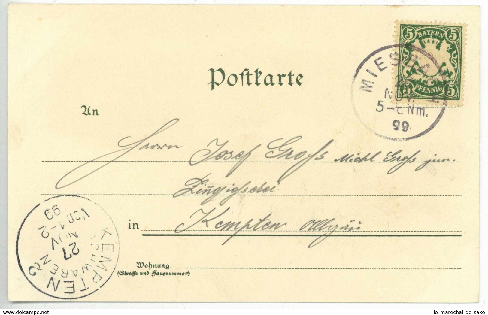 Gruss Aus MIESBACH In Bayern 1899 Schöne Litho Ansichtskarte - Miesbach