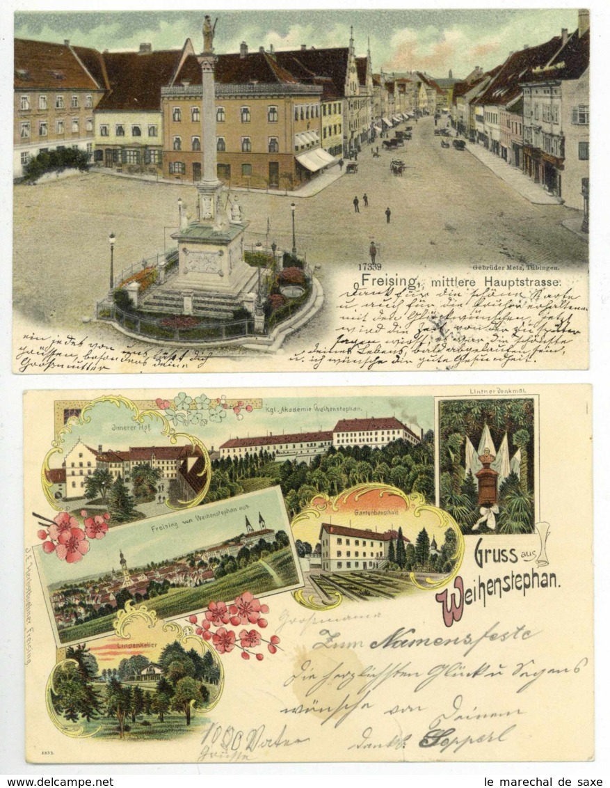 Gruss Aus WEIHENSTEPHAN Um 1900 Freising Bayern Schöne Litho Ansichtskarte Und Weitere Karte - Freising