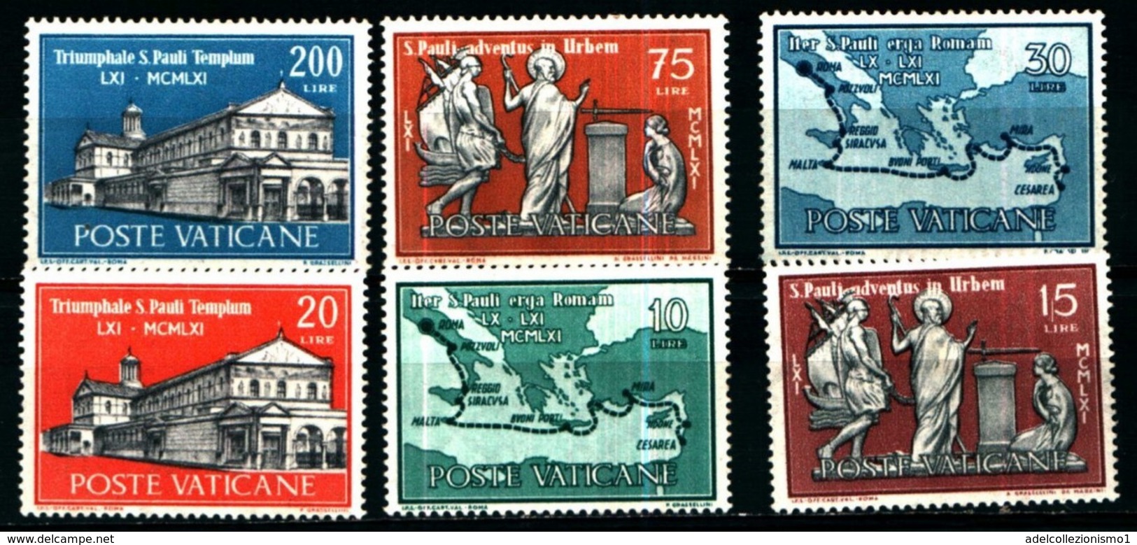 19357) VATICANO 15º Centenario Della Morte Di San Patrizio - 6 Ottobre 1961  Serie Completa MNH** - Unused Stamps