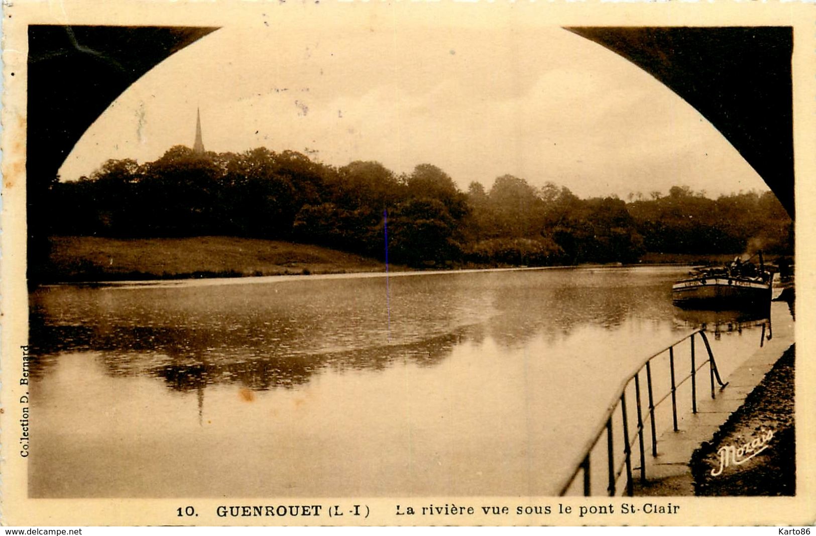 Guenrouet * La Rivière Vue Sous Le Pont St Clair * Péniche Batellerie - Guenrouet