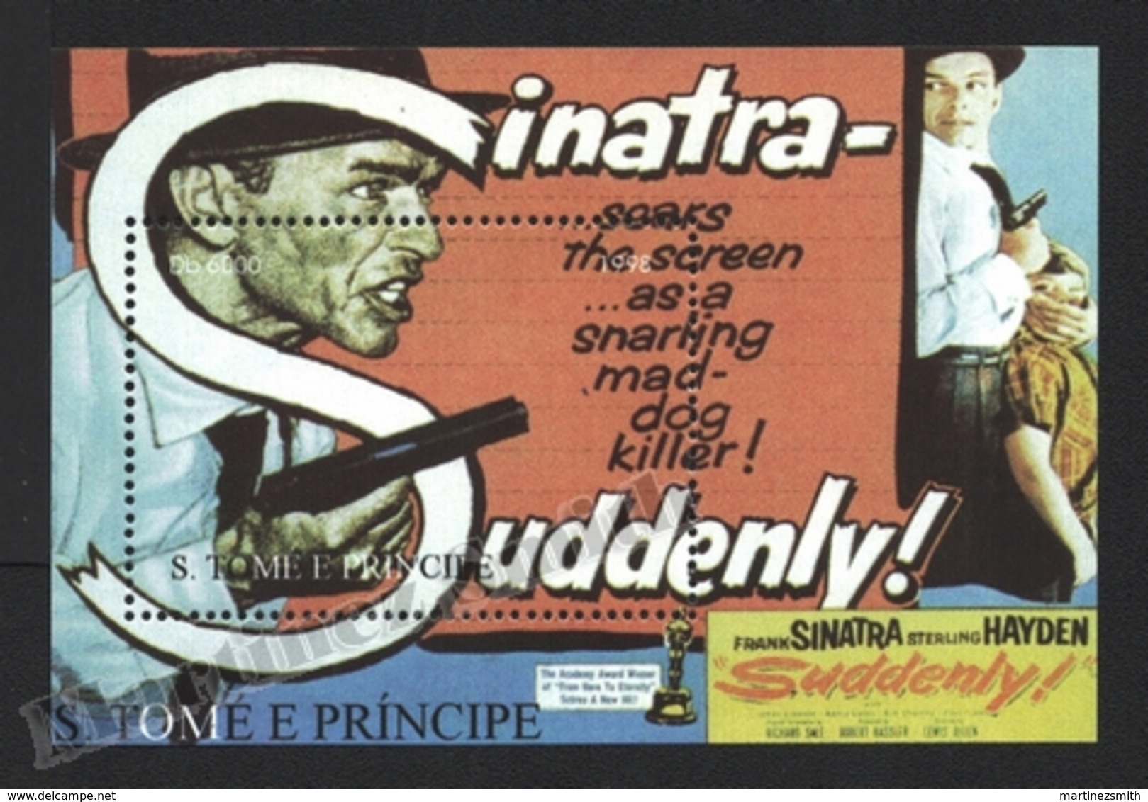 Sao Tome & Principe 1998 Yvert BF 173F, Famous People. Singer & Actor, Frank Sinatra - Miniature Sheet - MNH - Sao Tome Et Principe