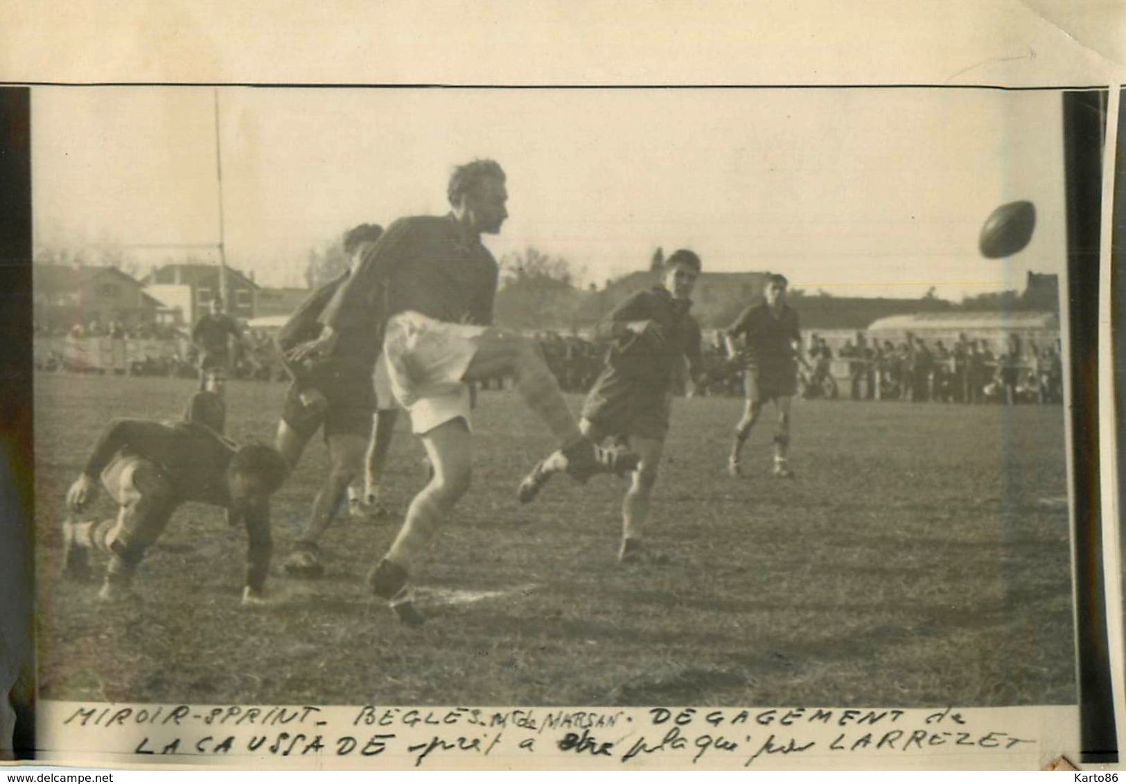 Rugby * Bègles Vs Mont De Marsan * Photo Ancienne Miroir Sprint * Sport Match Lacaussade Larrezet - Rugby