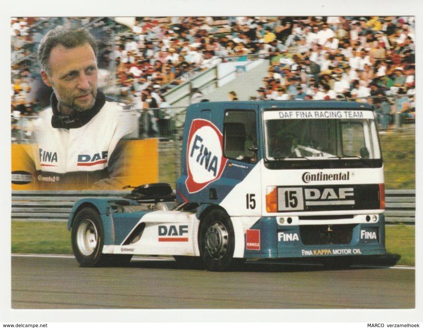 Fotokaart : DAF Trucks Eindhoven DAF FINA Racing Team 15) Hans-georg Von Der Marwitz - Camions
