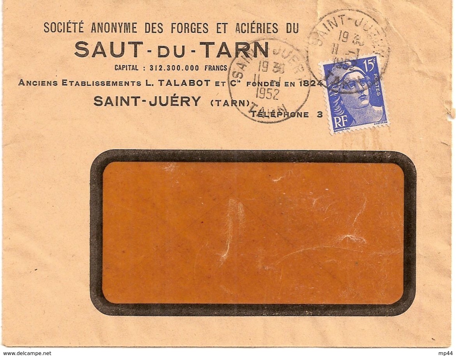 -7G11  ---  81   SAINT-JUERY   A6  Gandon   Forges Et Acieries Du Saut-du-Tarn - Manual Postmarks