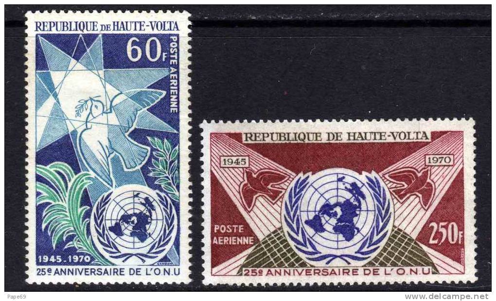 Haute Volta P.A. N° 84 / 85  XX  25ème Anniversaire De LO.N.U., Les 2 Valeurs Sans Charnière,  TB - Alto Volta (1958-1984)