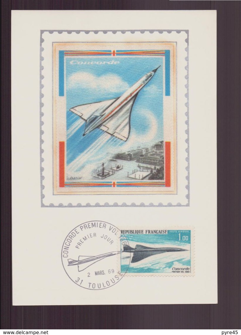 France, FDC, Carte Du 2 Mars 1969 à Toulouse " Premier Vol Concorde " - 1960-1969