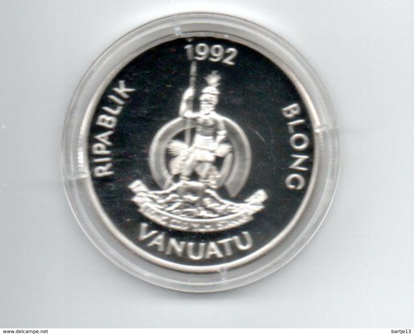 VANUATU 50 VATU 1992 ZILVER PROOF ENDANGERED WILDLIFE PIGEONS - Vanuatu