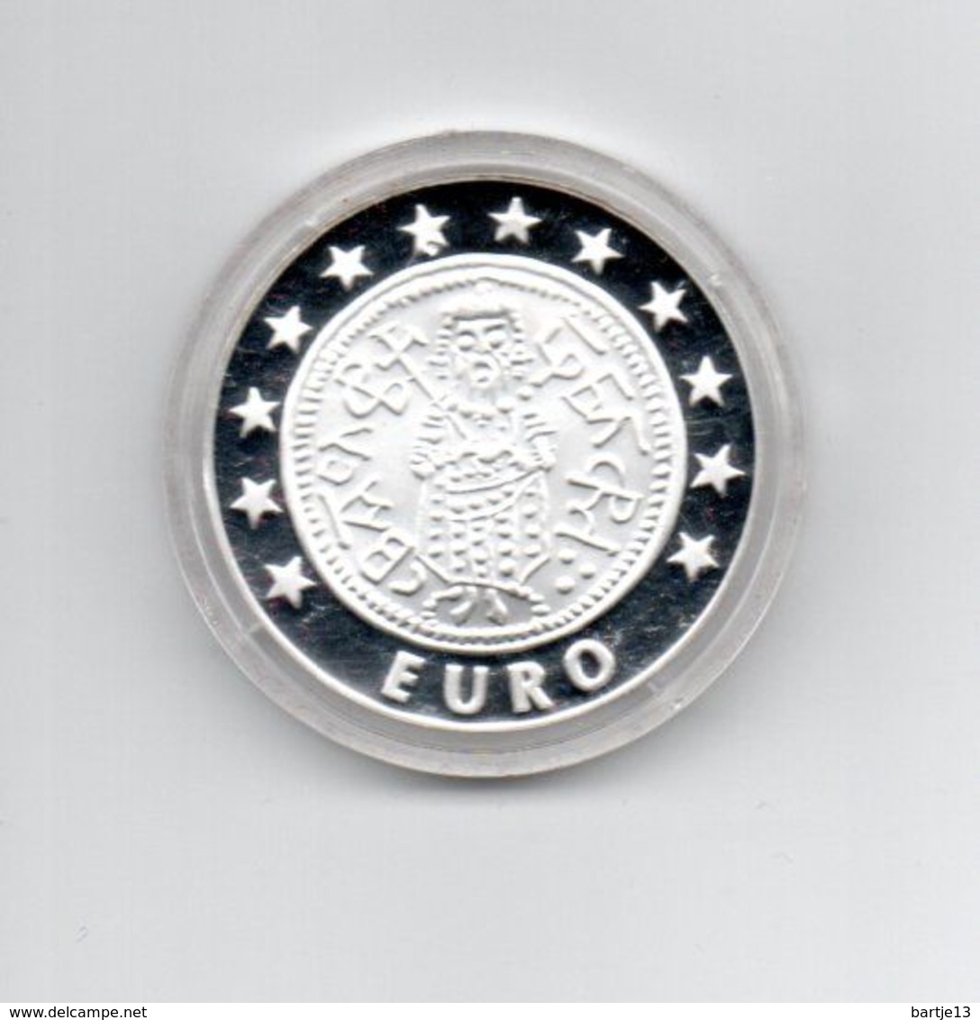 BULGARIJE 10 LEVA 2000 ZILVER PROOF ASSOCIATION WITH EURO - Bulgaria