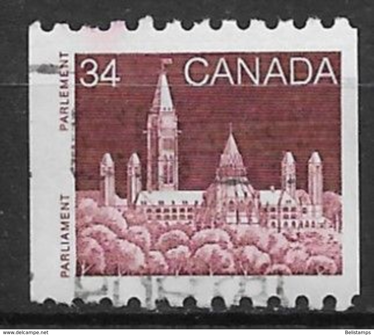 Canada 1985. Scott #952 (U) Parliament (Library)  *Complete Issue* - Rollo De Sellos