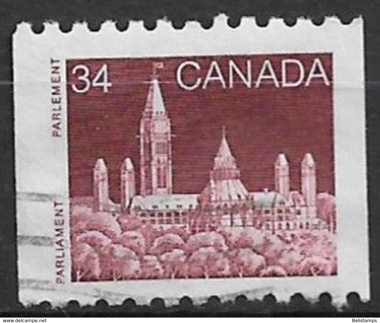 Canada 1985. Scott #952 (U) Parliament (Library)  *Complete Issue* - Coil Stamps