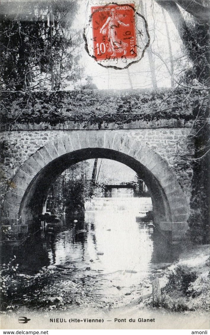 87. HAUTE-VIENNE - NIEUL. Pont Du Glanet. Rare. - Nieul