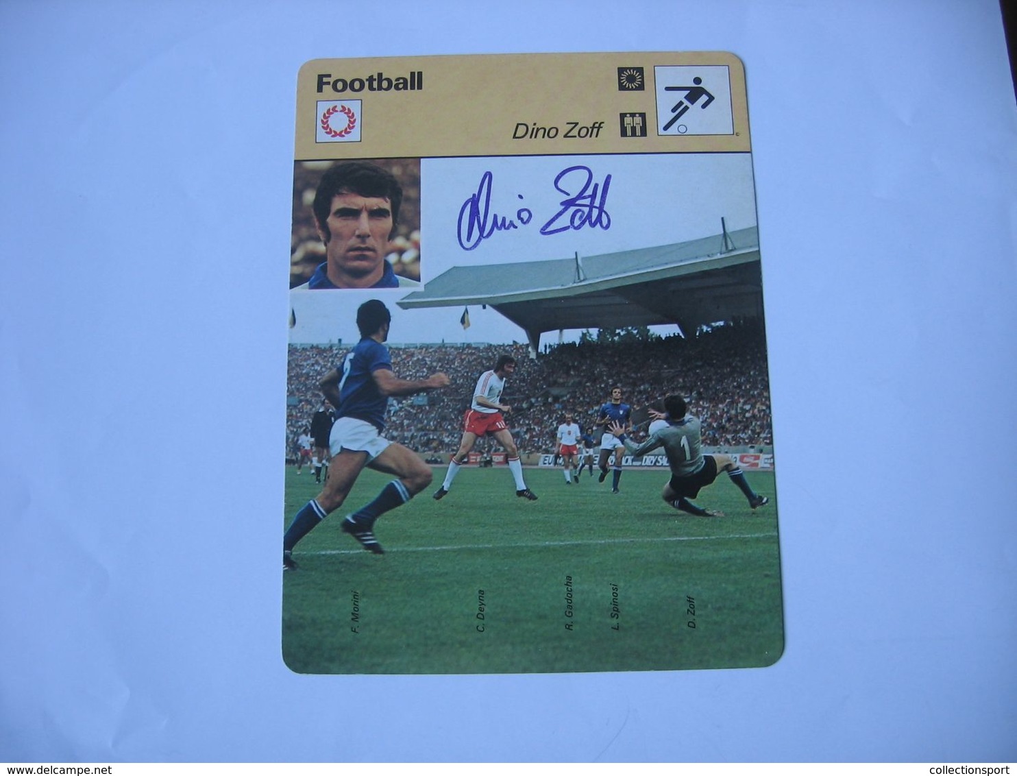 Football- Autographe Du Champion Du Monde Dino Zoff - Autres & Non Classés