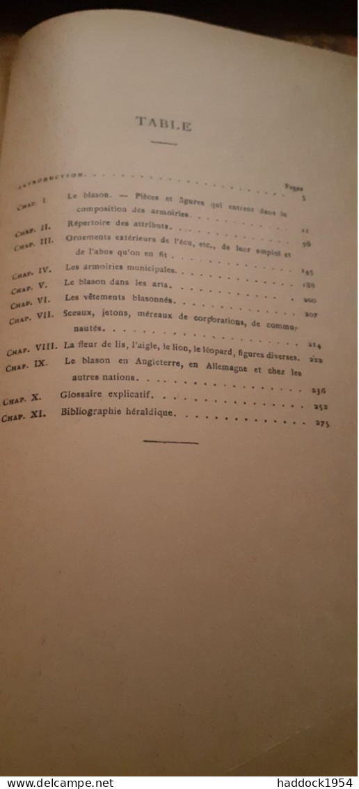 L'art Héraldique GOURDON DE GENOUILLAC Grund 1895 - Historia