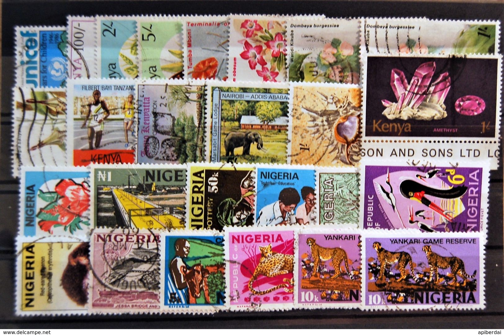 Afrique Africa  - Small Batch Of 25 Stamps Used From Kenya And Nigeria - Autres - Afrique