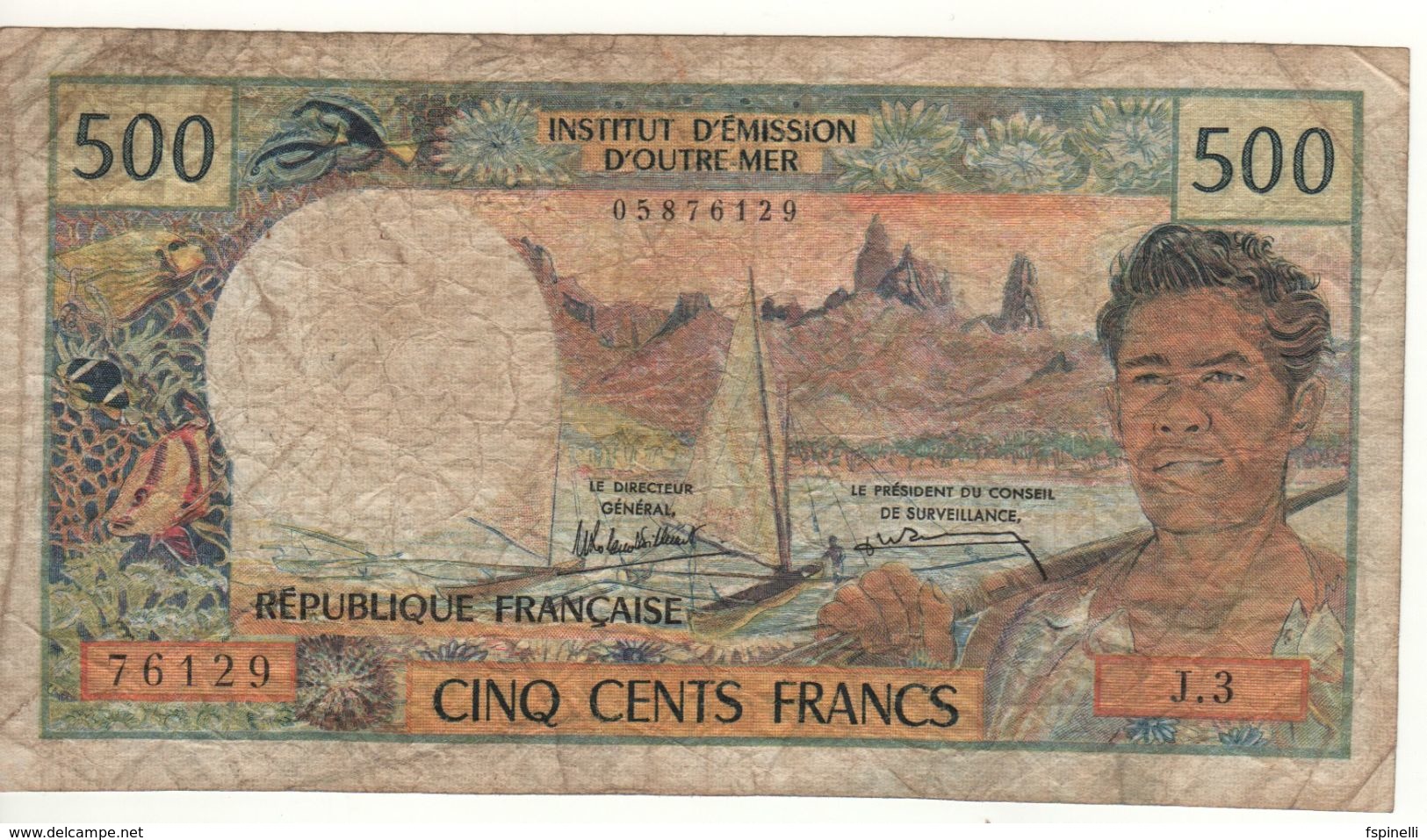 TAHITI   500 Francs INSTITUT D'ÉMISSION D'OUTRE-MER-Papeete   (ND 1985) - Papeete (Polynésie Française 1914-1985)