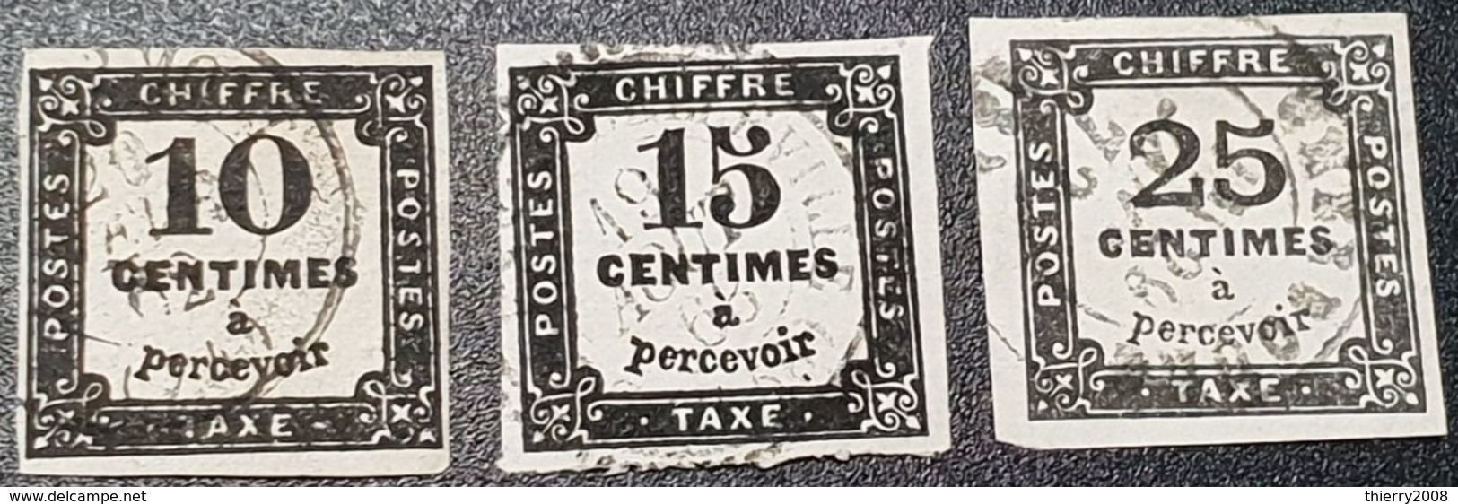 Taxe N° 2/3/5 Avec Oblitération Cachet à Date   TTB - 1859-1959 Gebraucht