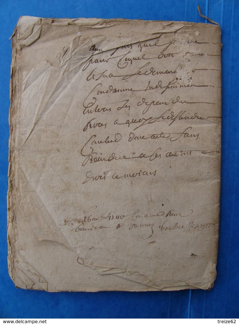 Grosse liasse 62 pages manuscrit XVI XVII ème généralité POITIERS