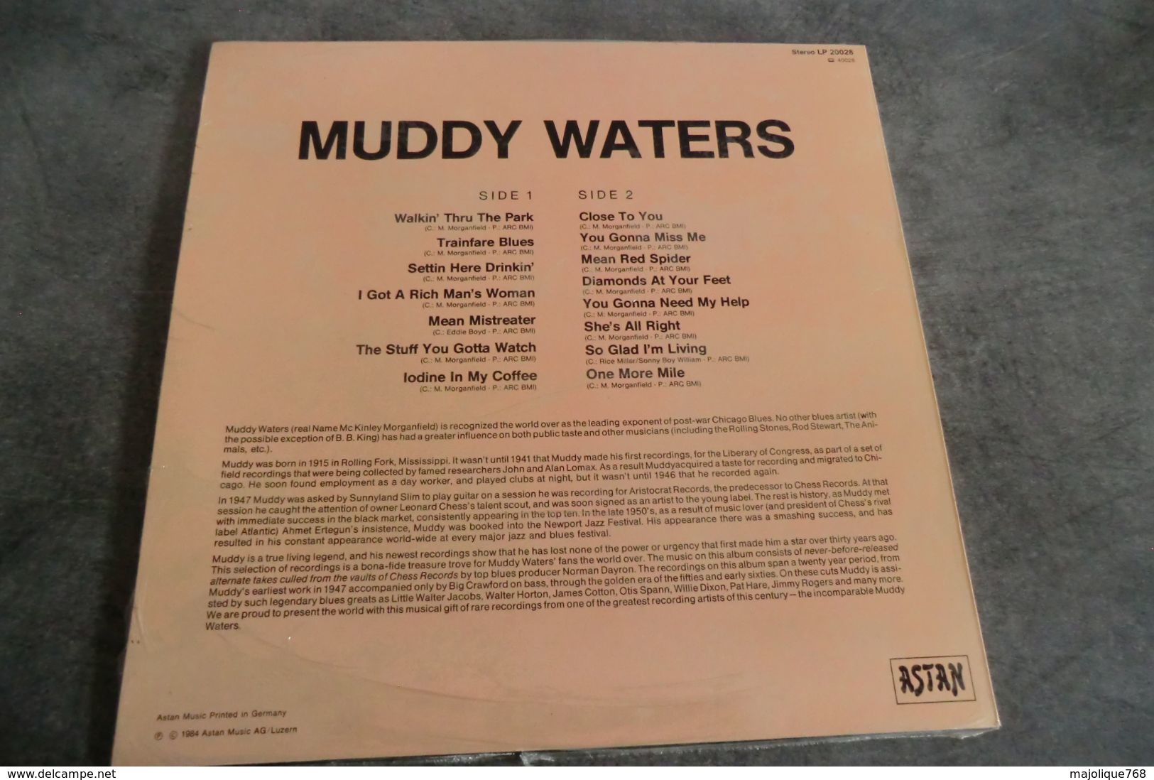 Disque - Muddy Waters - The Original Hoochie Coochie Man - Astan LP 20028 - 1984 Switzerland - - Blues