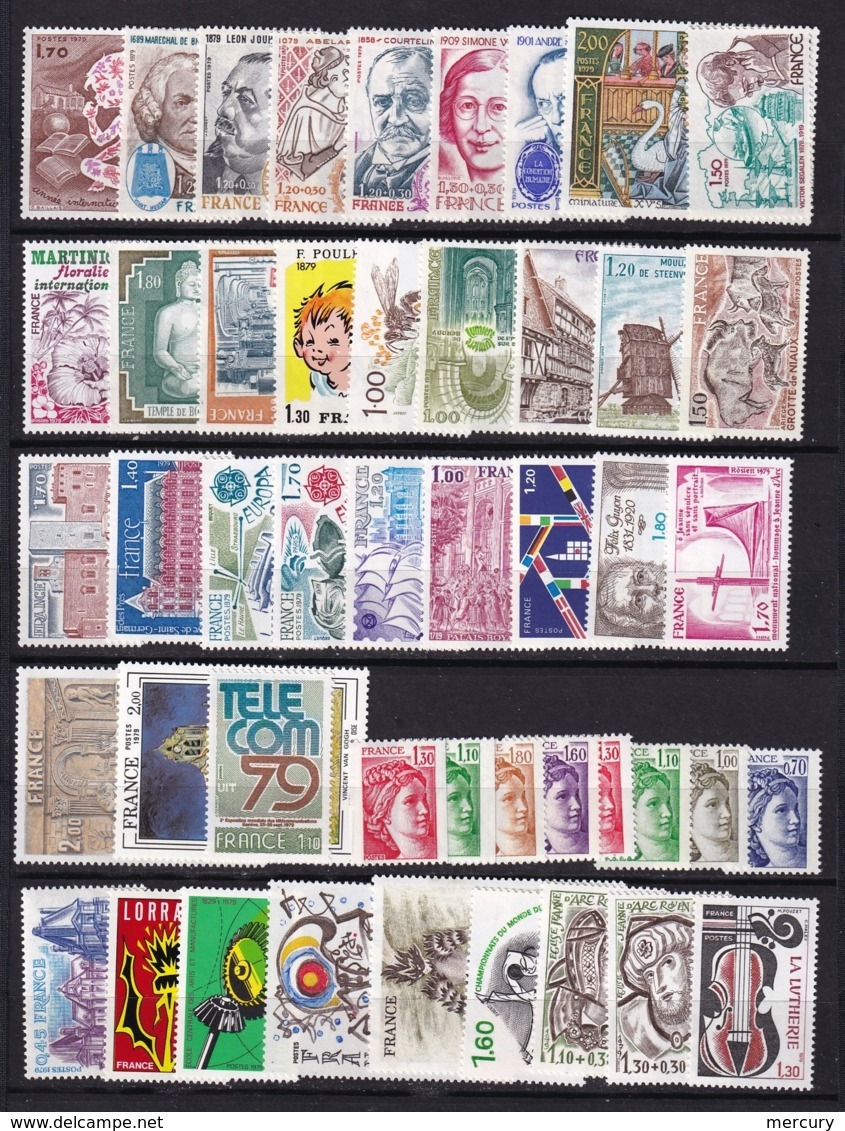 FRANCE - Année 1979 Complète Neuve LUXE - 47 Timbres - 1970-1979