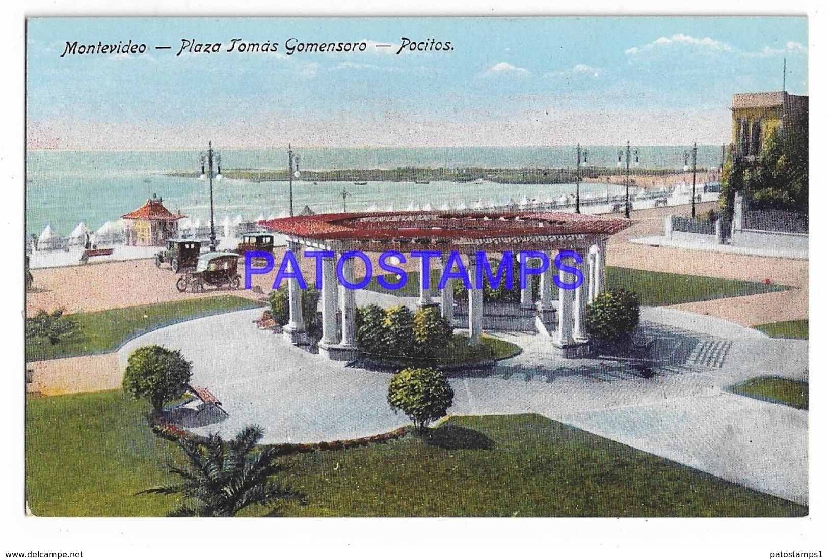 137235 URUGUAY MONTEVIDEO POCITOS PLAZA TOMAS GOMENSORO POSTAL POSTCARD - Uruguay