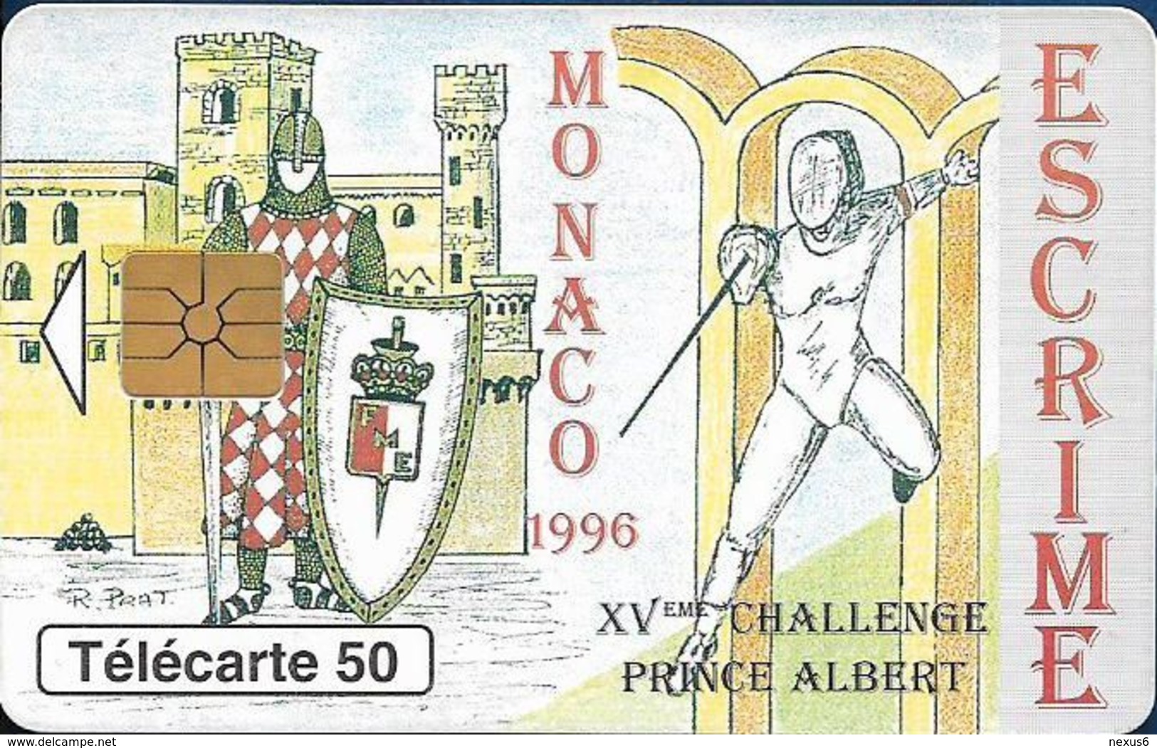 Monaco - MF40 (005) - Escrime - Cn. Bxxxxx005 Gem1A Symmetr. Black, 05.1996, 50Units, 52.000ex, Used - Monaco