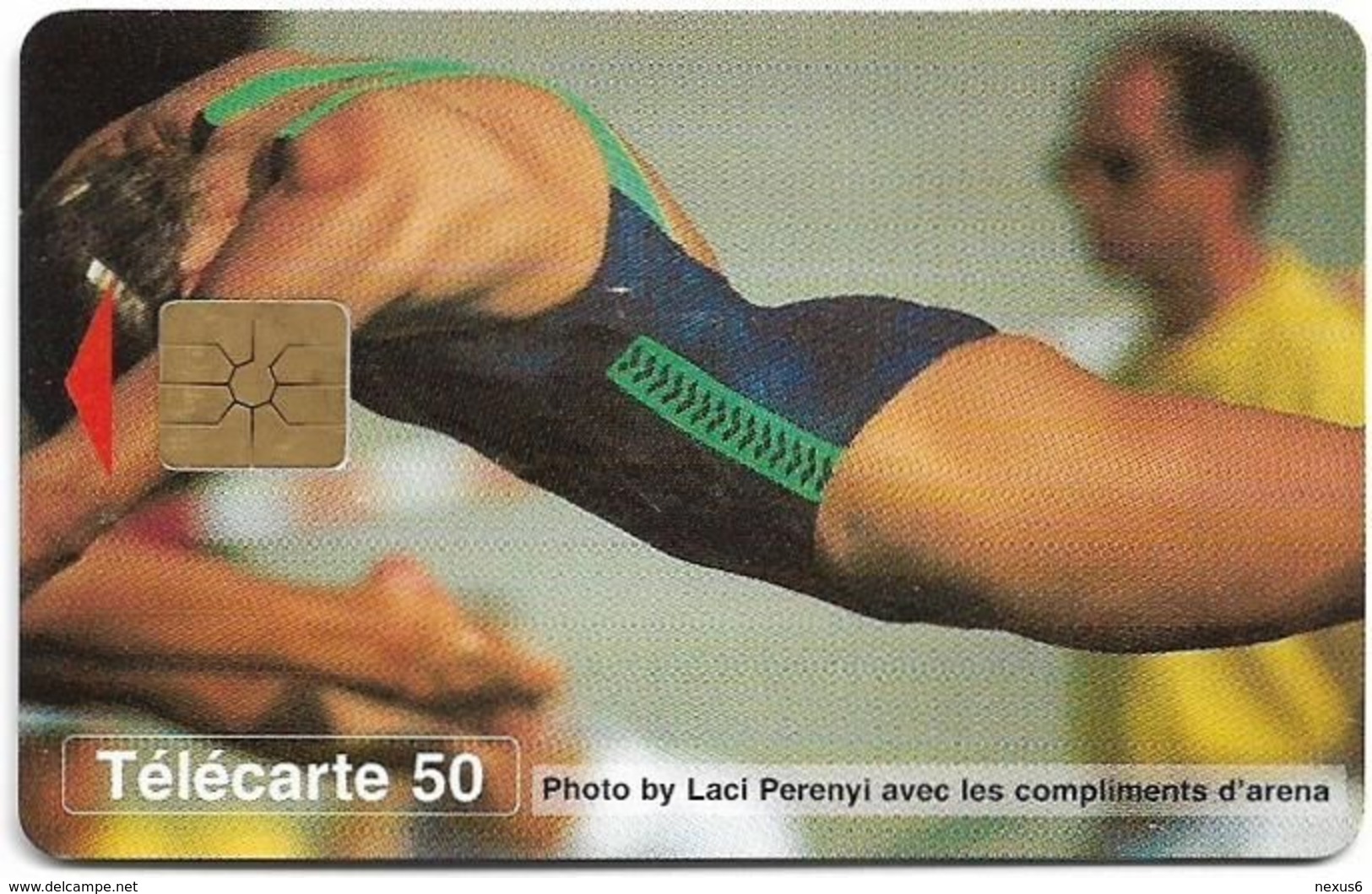 Monaco - MF39B - Natation, Swimming - Gem1B Not Symmetr. White/Gold, 05.1996, 50Units, 52.000ex, Used - Monaco