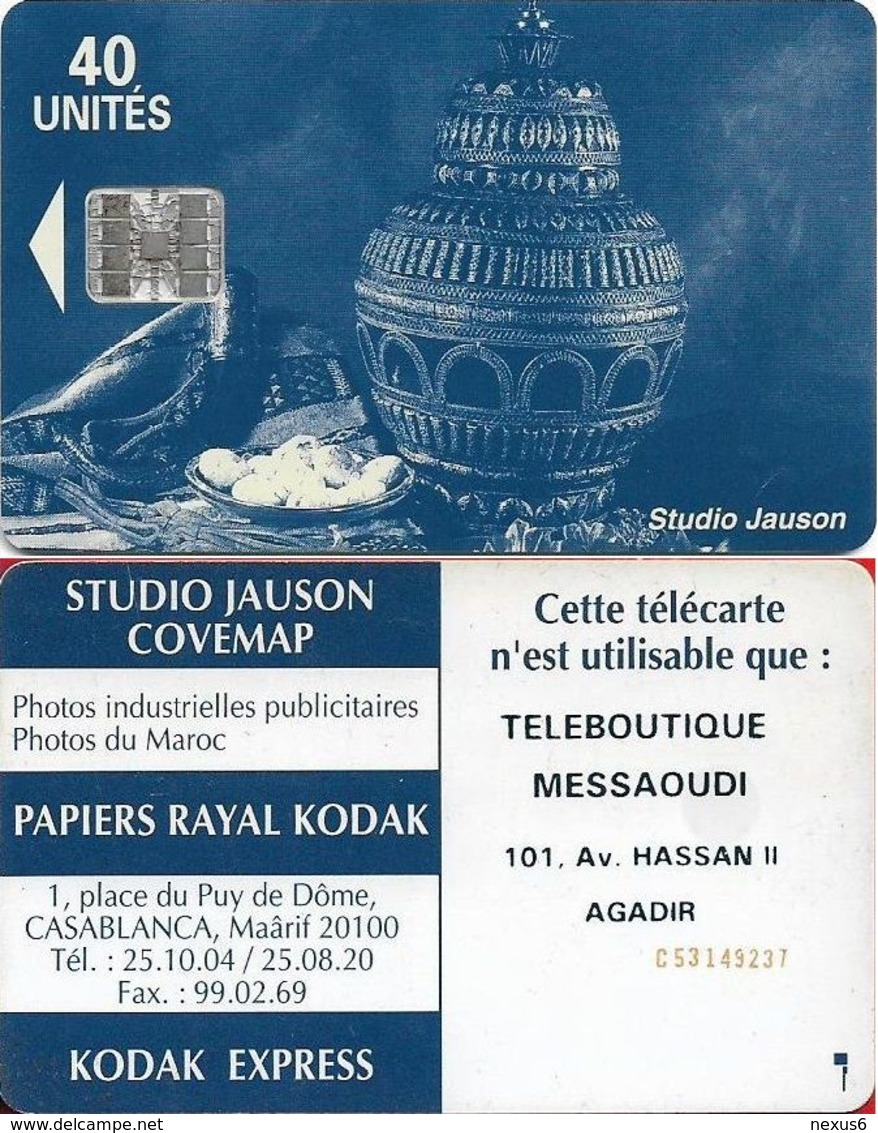 Morocco - Studio Jauson (Blue) - Teleboutique Messaoudi 101, Av. Hassan II (With Innovatron), 40Units, Used - Maroc