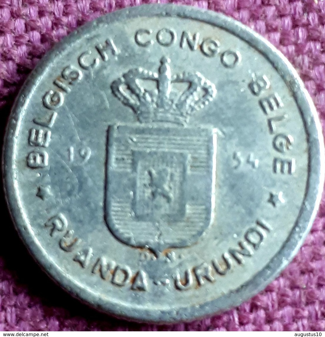 BELGISCH CONGO/RUANDA-URUNDI :  50 CENTIMES 1954 Km 2 - 1951-1960: Boudewijn I