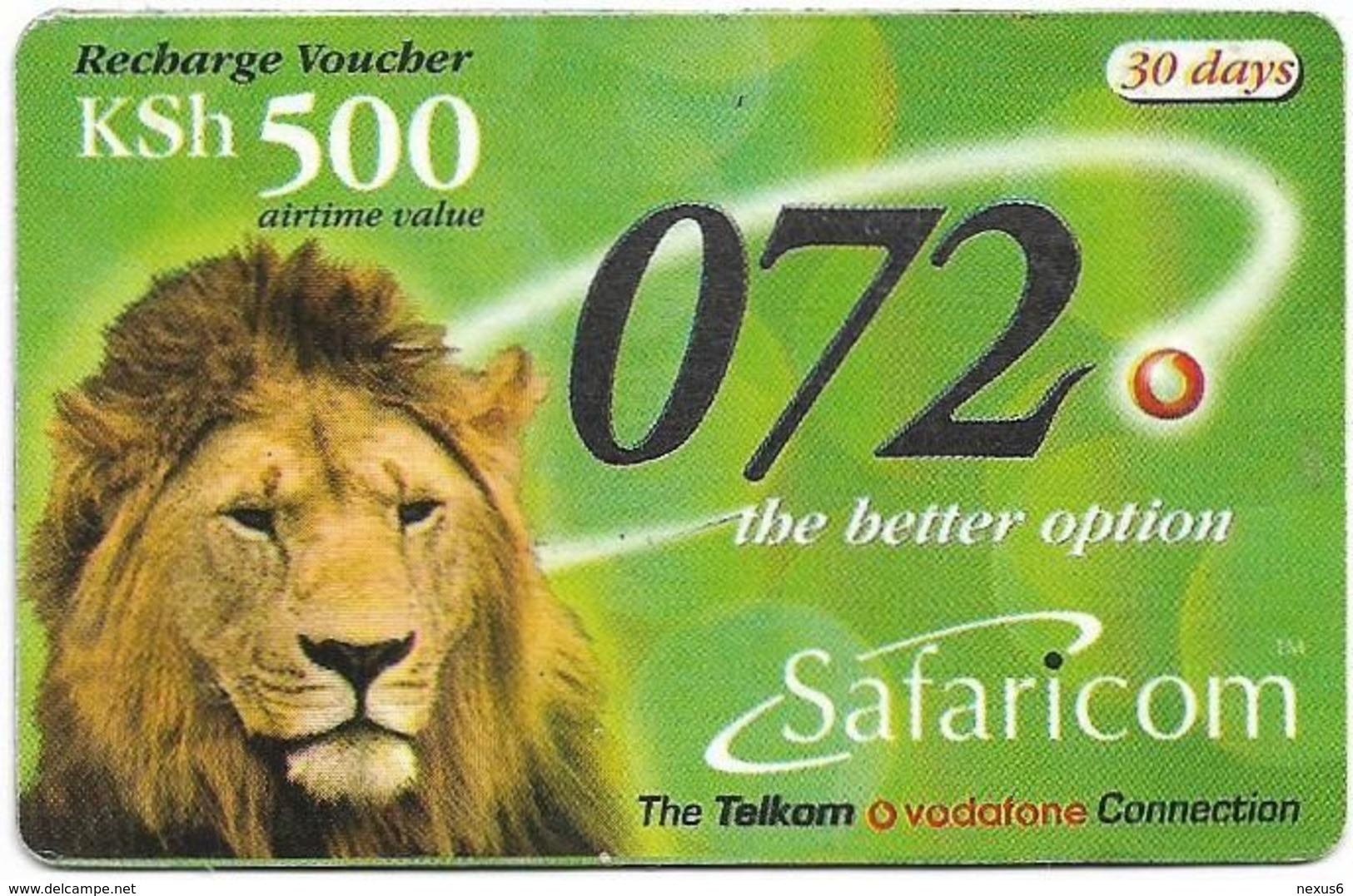 Kenya - Safaricom - Lion 072, Exp. 30.06.2003, 500KShs, Used - Kenia