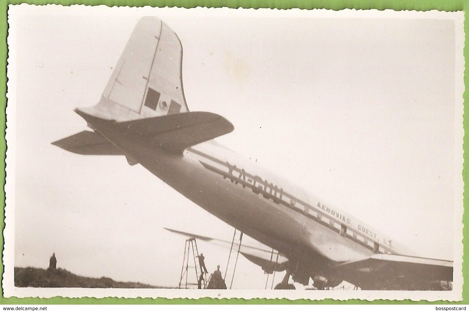Santa Maria - Accident Douglas C-54A, 1948 Guest Aerovias Mexico Disaster Airplane Plane Avion Airport Avião Açores - Accidents