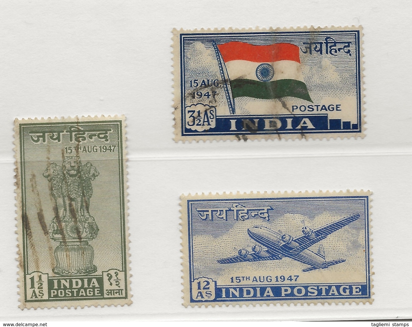 India, 1947, SG 301 - 303, Used - Usados