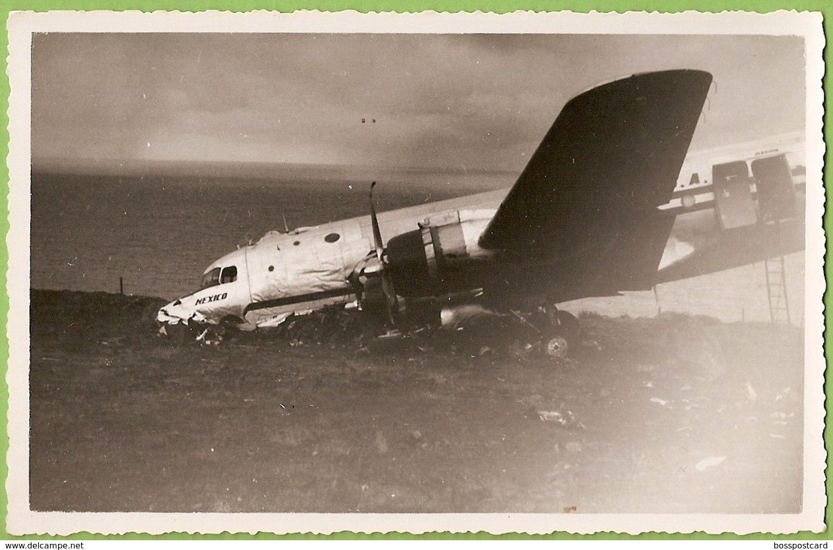 Santa Maria - Accident Douglas C-54A, 1948 Guest Aerovias Mexico Disaster Airplane Plane Avion Airport Avião Açores - Ongevalen