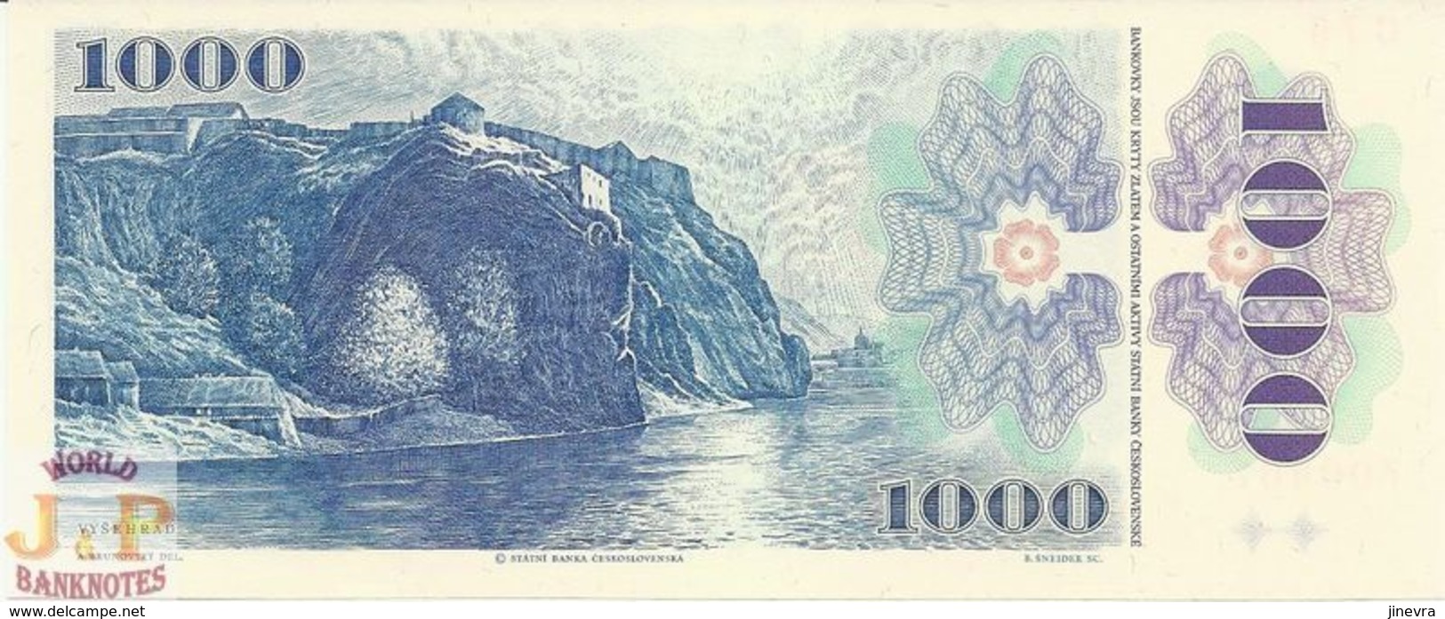 CZECHOSLOVAKIA 1000 KORUN 1985 PICK 98a UNC - Czechoslovakia