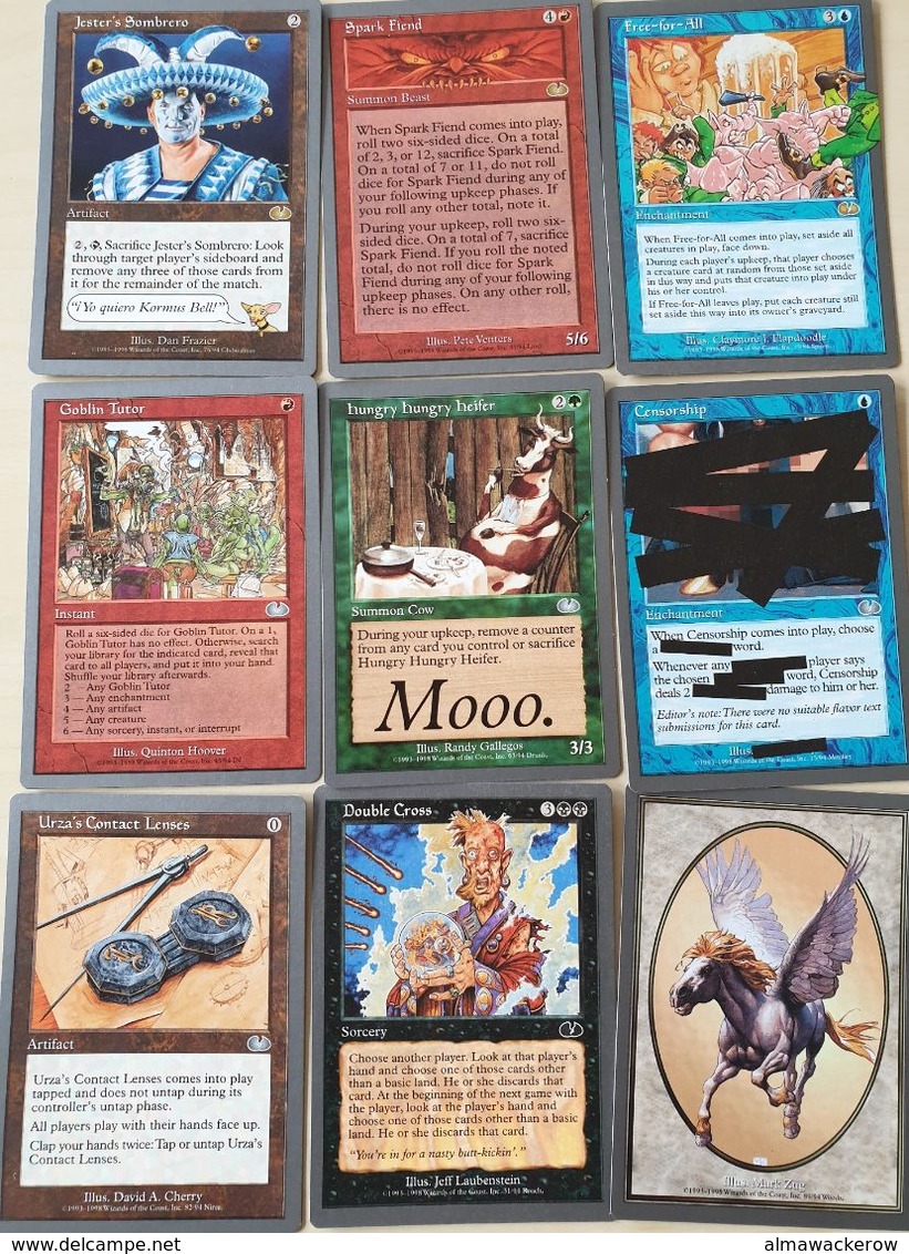 Accumulation of hundreds of MTG cards from different series, interesting opportunity starting at 0.99 Euro! See scans!