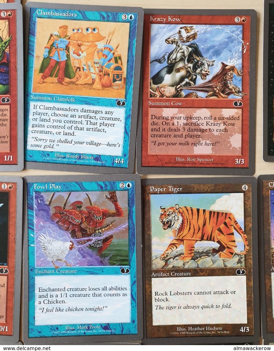 Accumulation of hundreds of MTG cards from different series, interesting opportunity starting at 0.99 Euro! See scans!