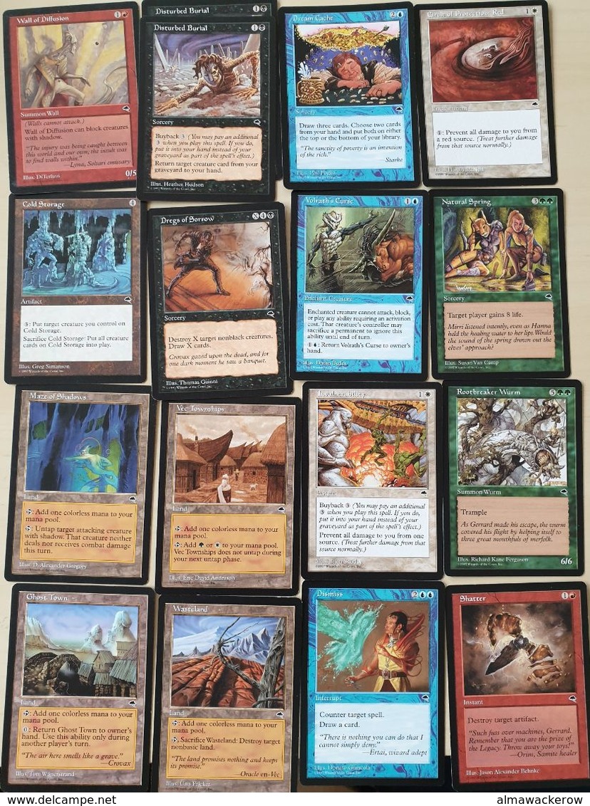 Accumulation of hundreds of MTG cards from different series, interesting opportunity starting at 0.99 Euro! See scans!