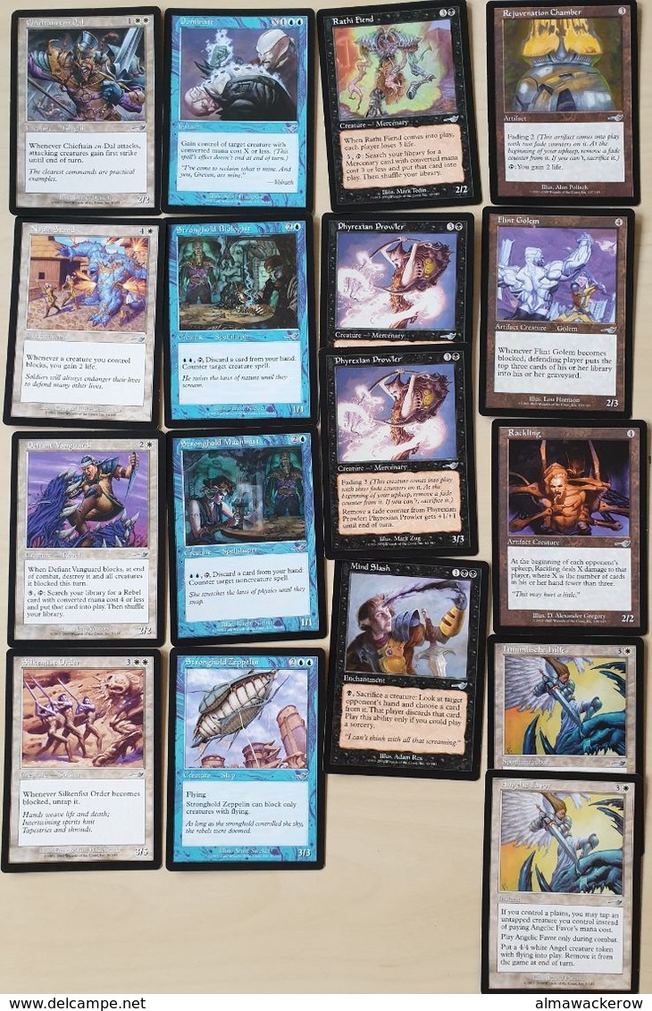 Accumulation of hundreds of MTG cards from different series, interesting opportunity starting at 0.99 Euro! See scans!