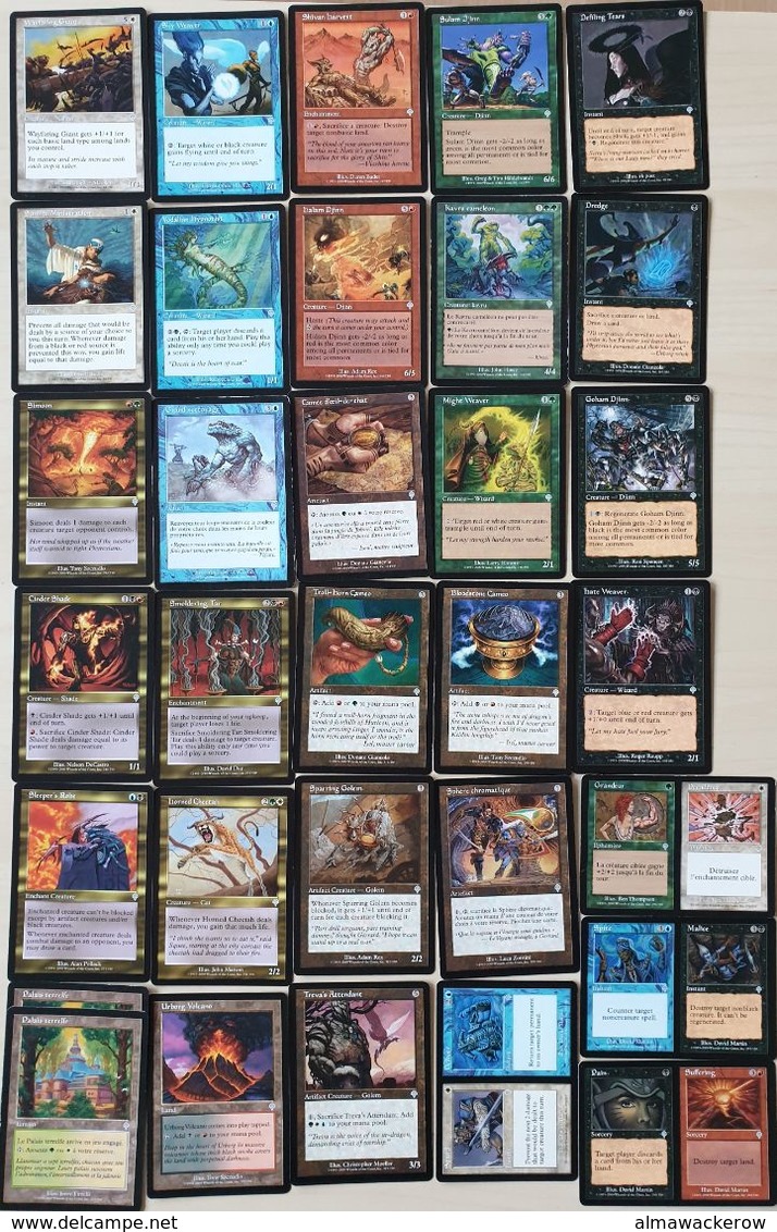 Accumulation of hundreds of MTG cards from different series, interesting opportunity starting at 0.99 Euro! See scans!