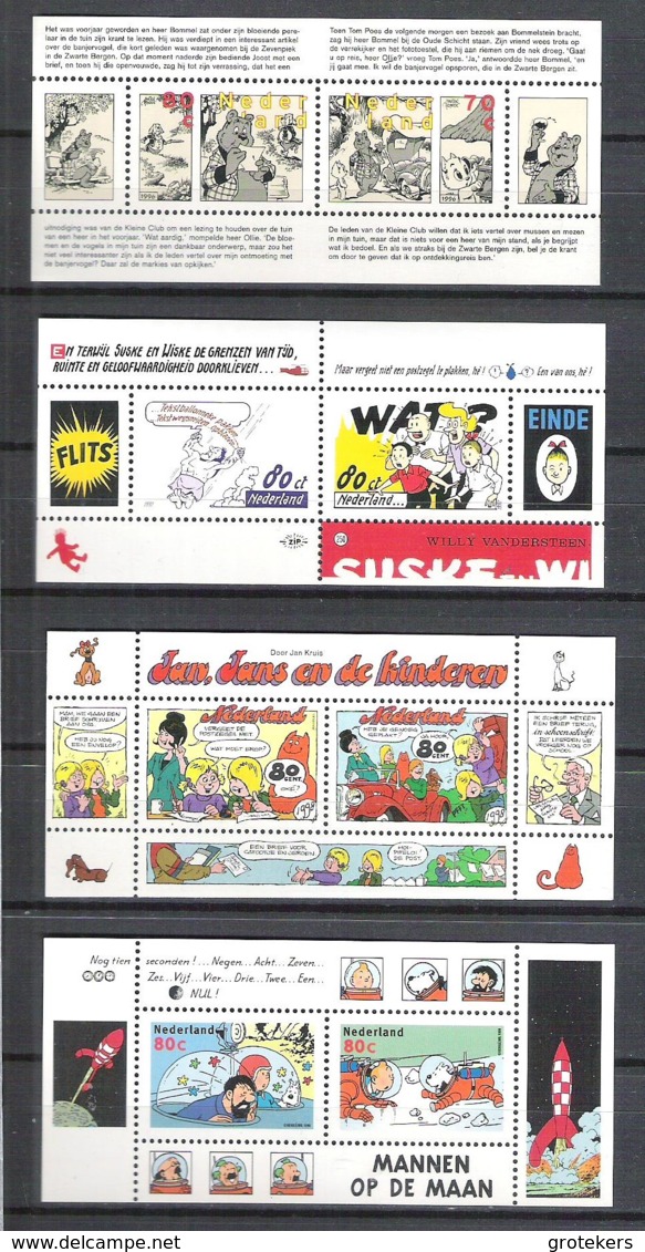 NETHERLANDS 4 Blocs ** With Comic Characters Kuifje/Tintin Sidonia And Others - Blocks & Sheetlets