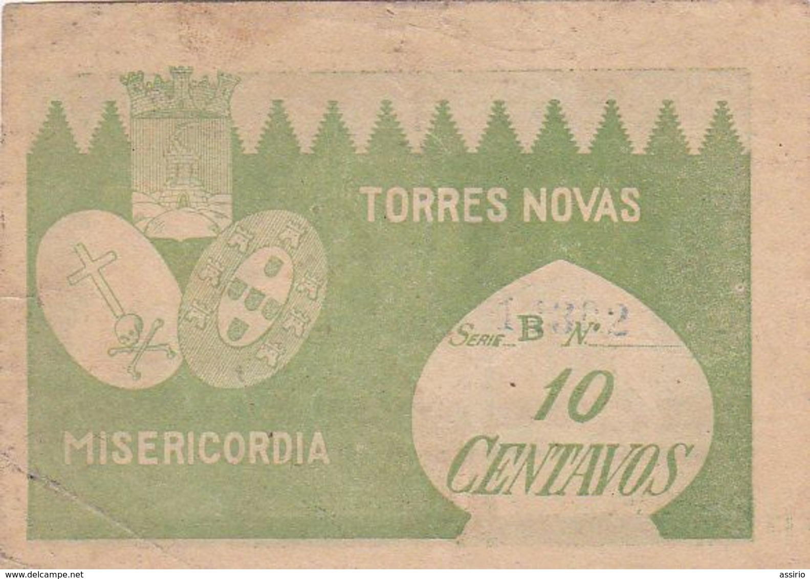 Portugaal Cédula De Torres Novas  10 Ctv    Nº 2223 - Portugal