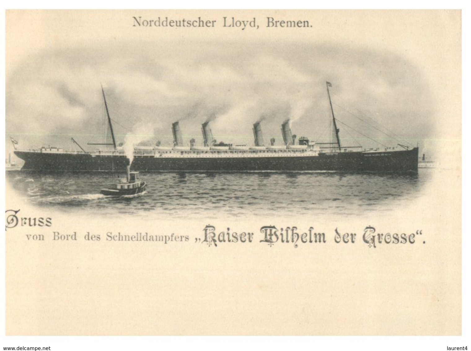 (C 7) Very OLD - Germny - Cruise - Ship Kaiser Wilhelm Des Gresse ? - Piroscafi