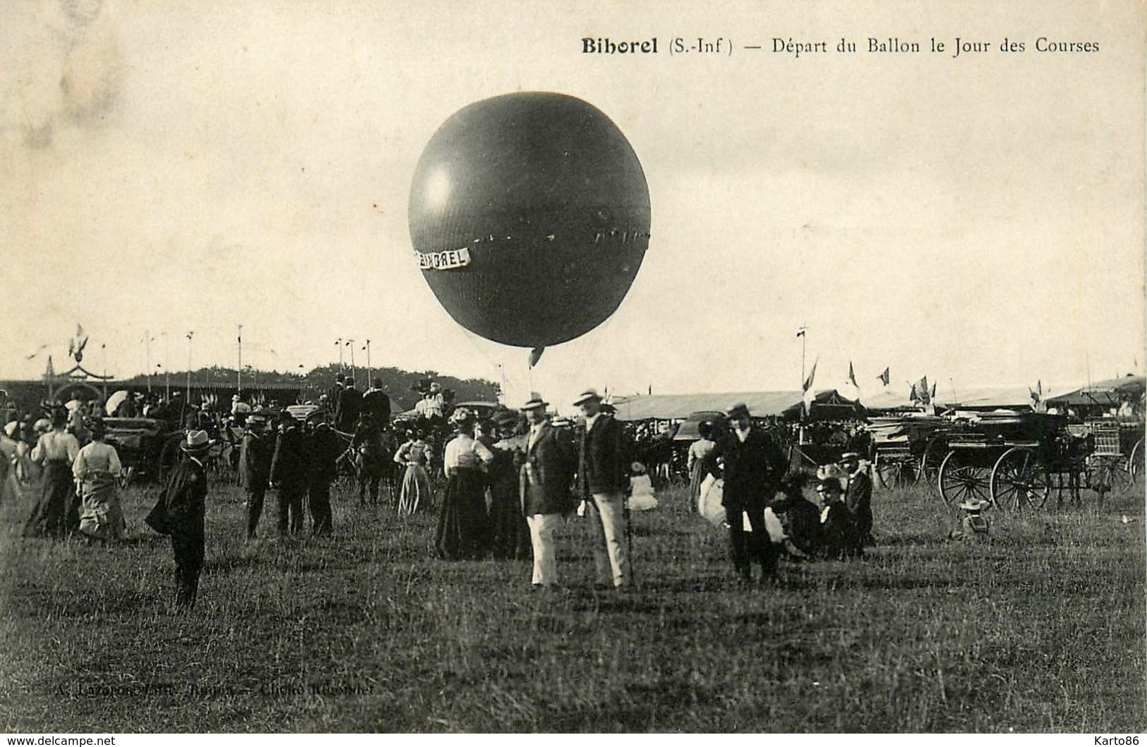 Bihorel * Aviation * Départ Du Ballon Le Jour Des Courses - Bihorel