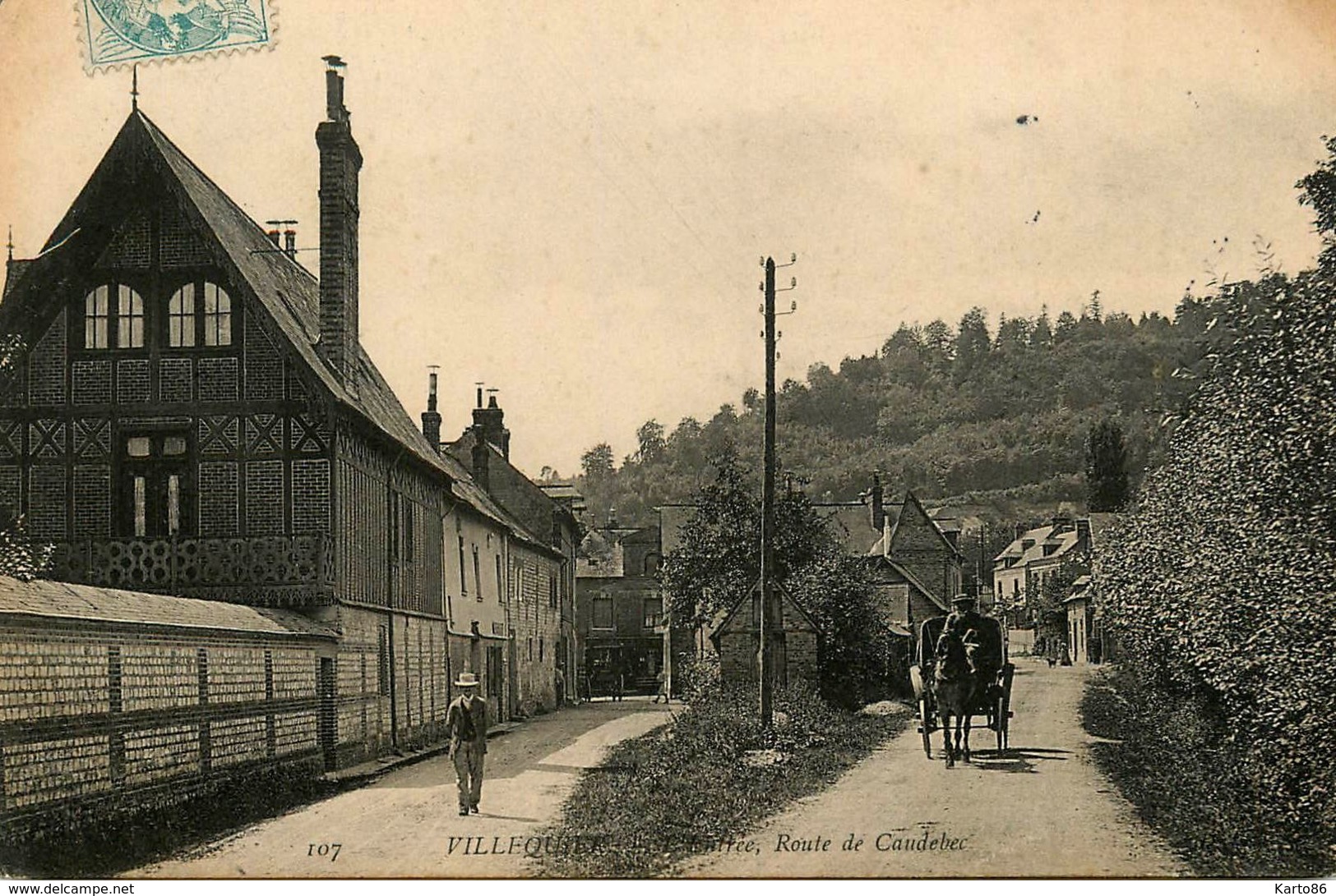 Villequier * Entrée Du Village , Route De Caudebec * 1907 - Villequier