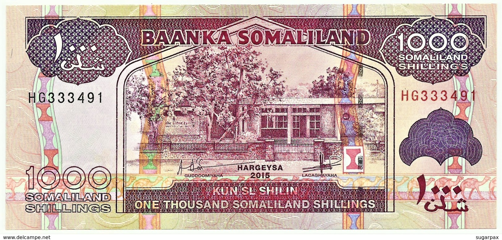 Somaliland - 1000 Shillings - 2015 - Unc. - Pick 20.d -  Serie HG - 1 000 Shilin - Sonstige – Afrika