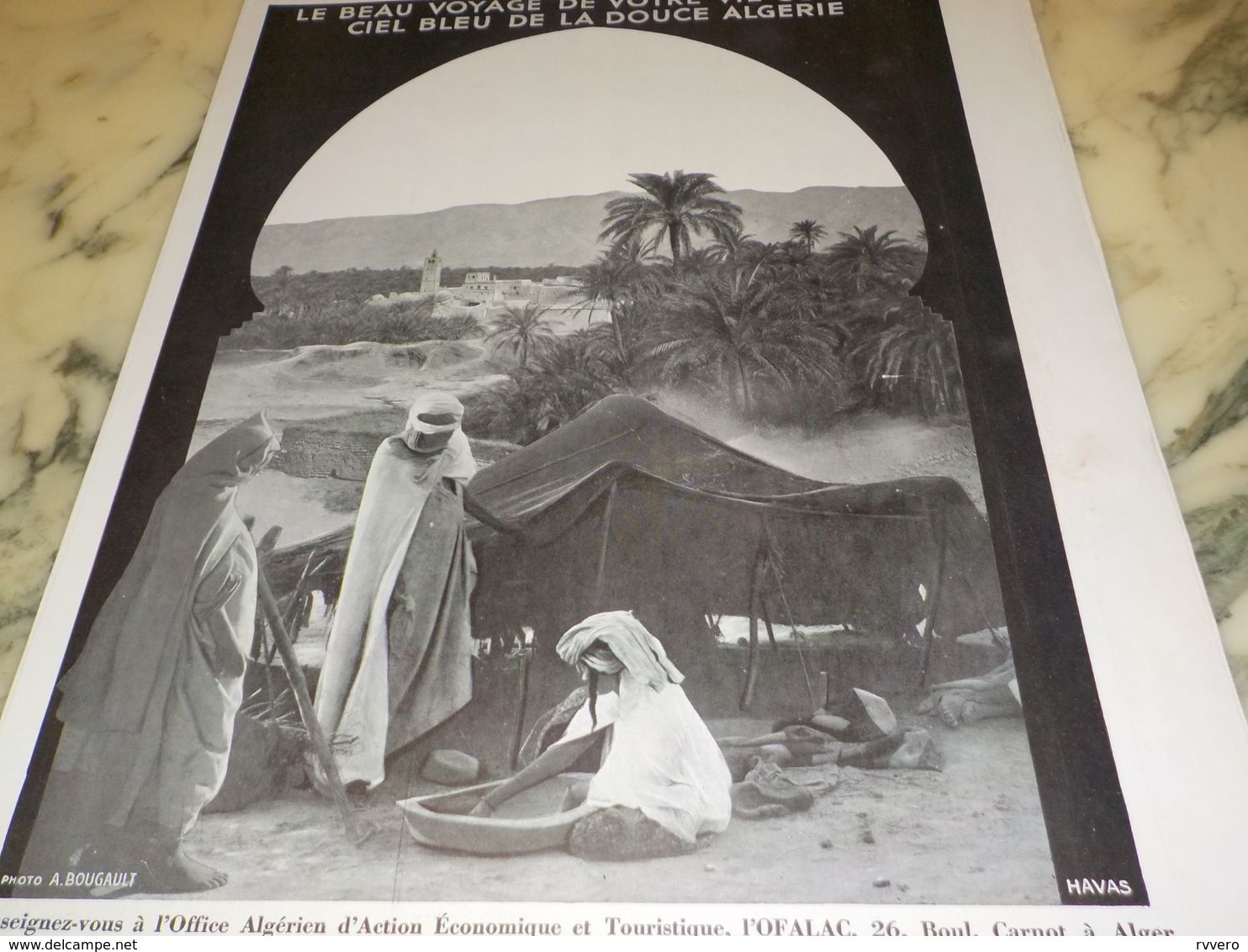 ANCIENNE PUBLICITE VOYAGE ALGERIE 1933 - Affiches